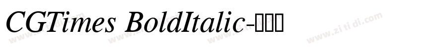 CGTimes BoldItalic字体转换